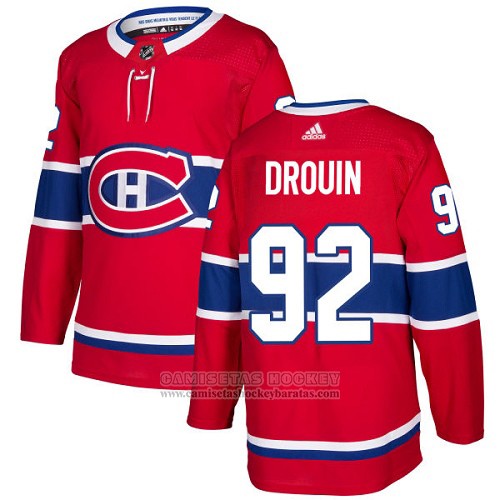 Camiseta Hockey Nino Montreal Canadiens 92 Jonathan Drouin Rojo Primera Autentico Stitched
